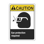 Caution Eye Protection Required Sign